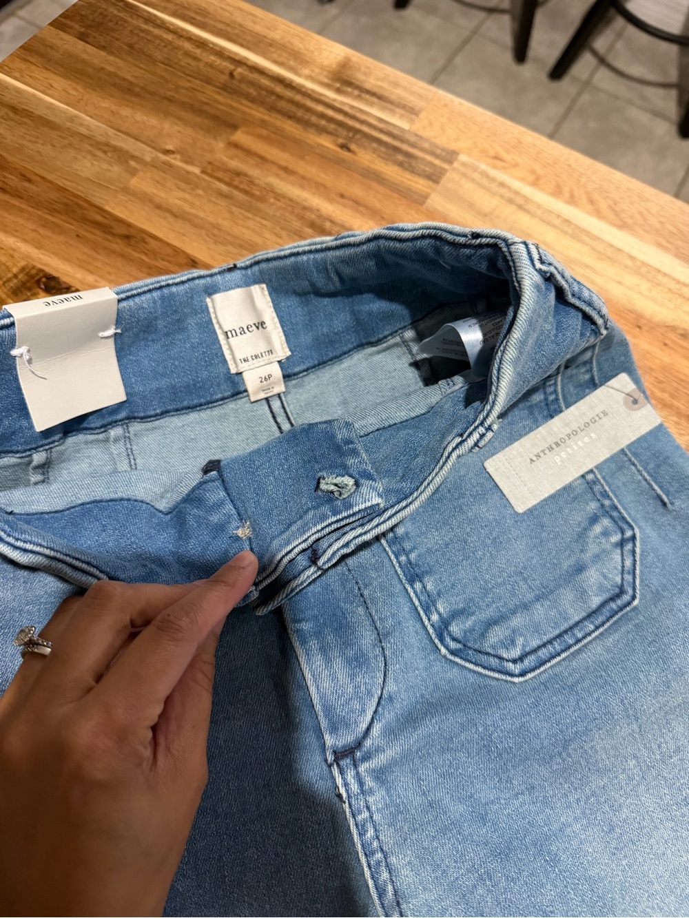 Anthropologie Light Blue Wide Leg High-Rise Jeans - Picture 2 of 3